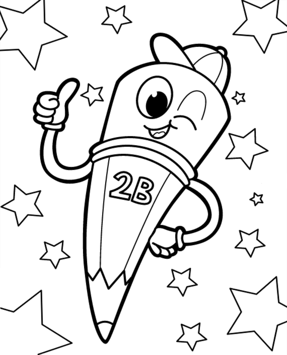 Cartoon Pencil 2B Coloring Game Cartoon Pencil 2B