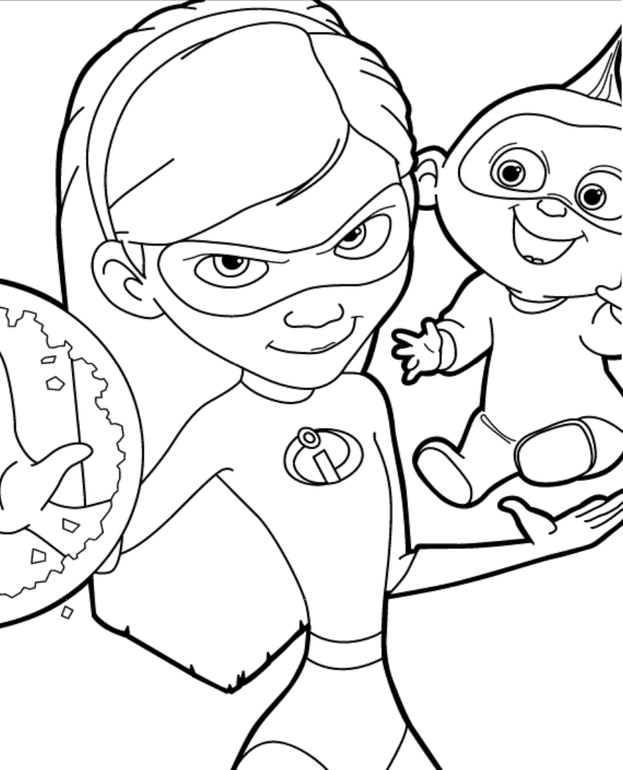 Violet And Jack Jack Coloring Game Violet And Jack Jack