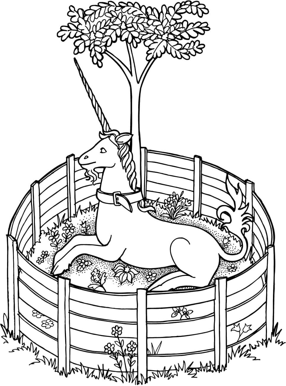Unicorn In Cage Coloring Game Unicorn In Cage