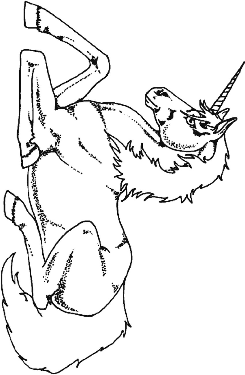 Unicorn Sat Down Coloring Game Unicorn Sat Down