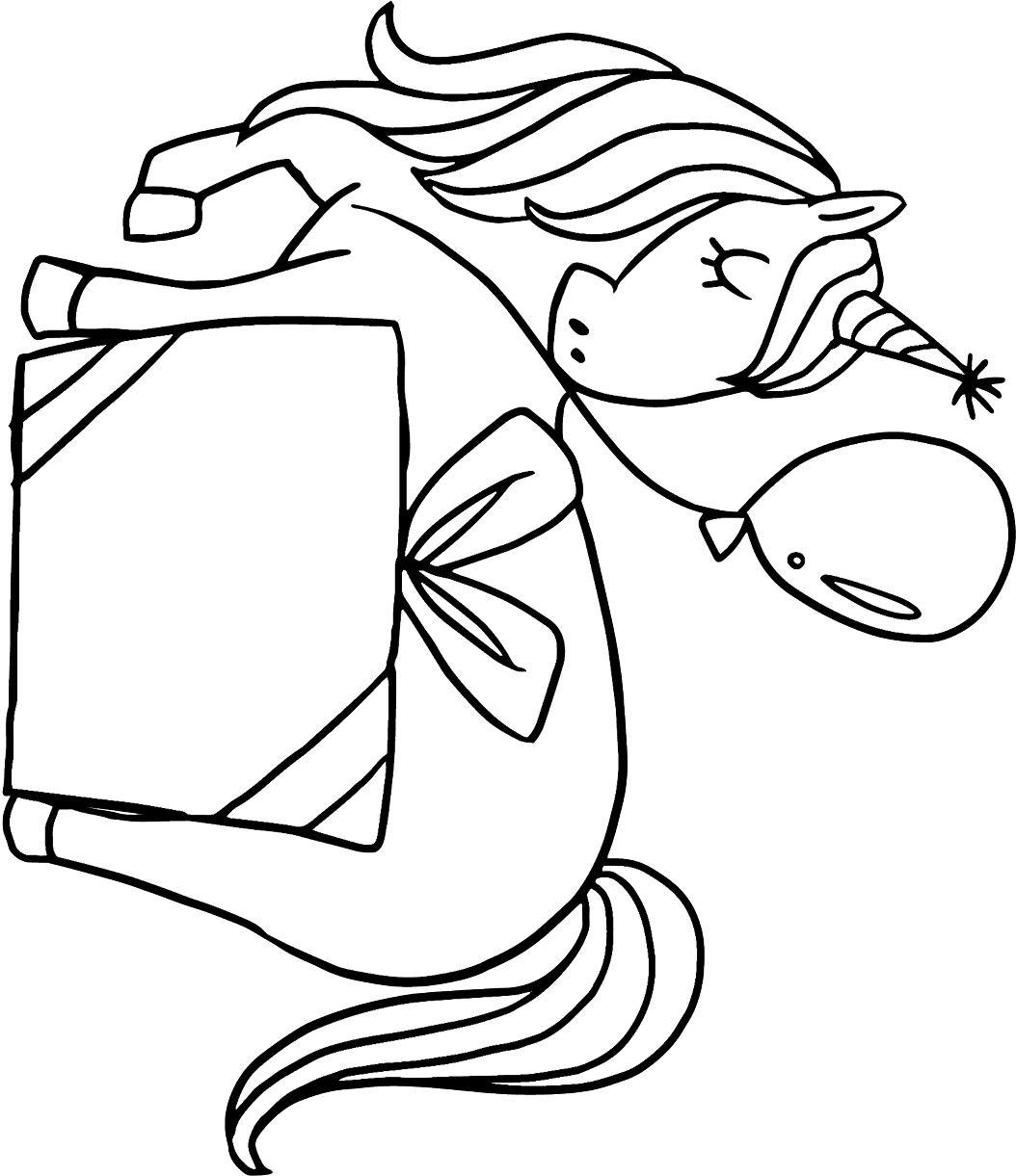 Birthday Of Unicorn Coloring Game Birthday Of Unicorn