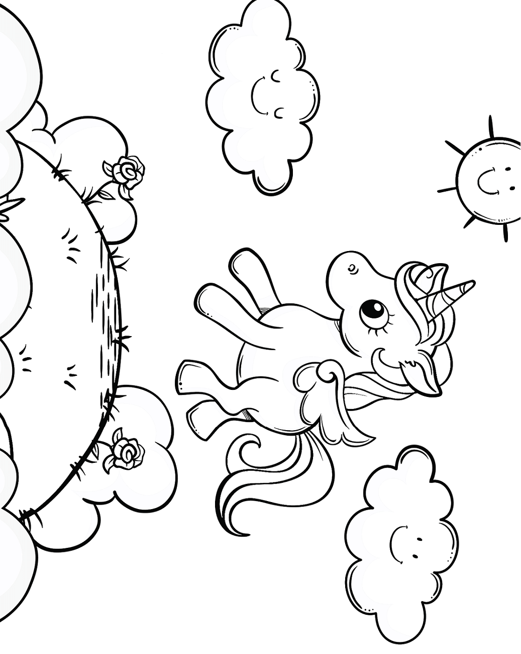 Baby Unicorn Flying Coloring Game Baby Unicorn Flying