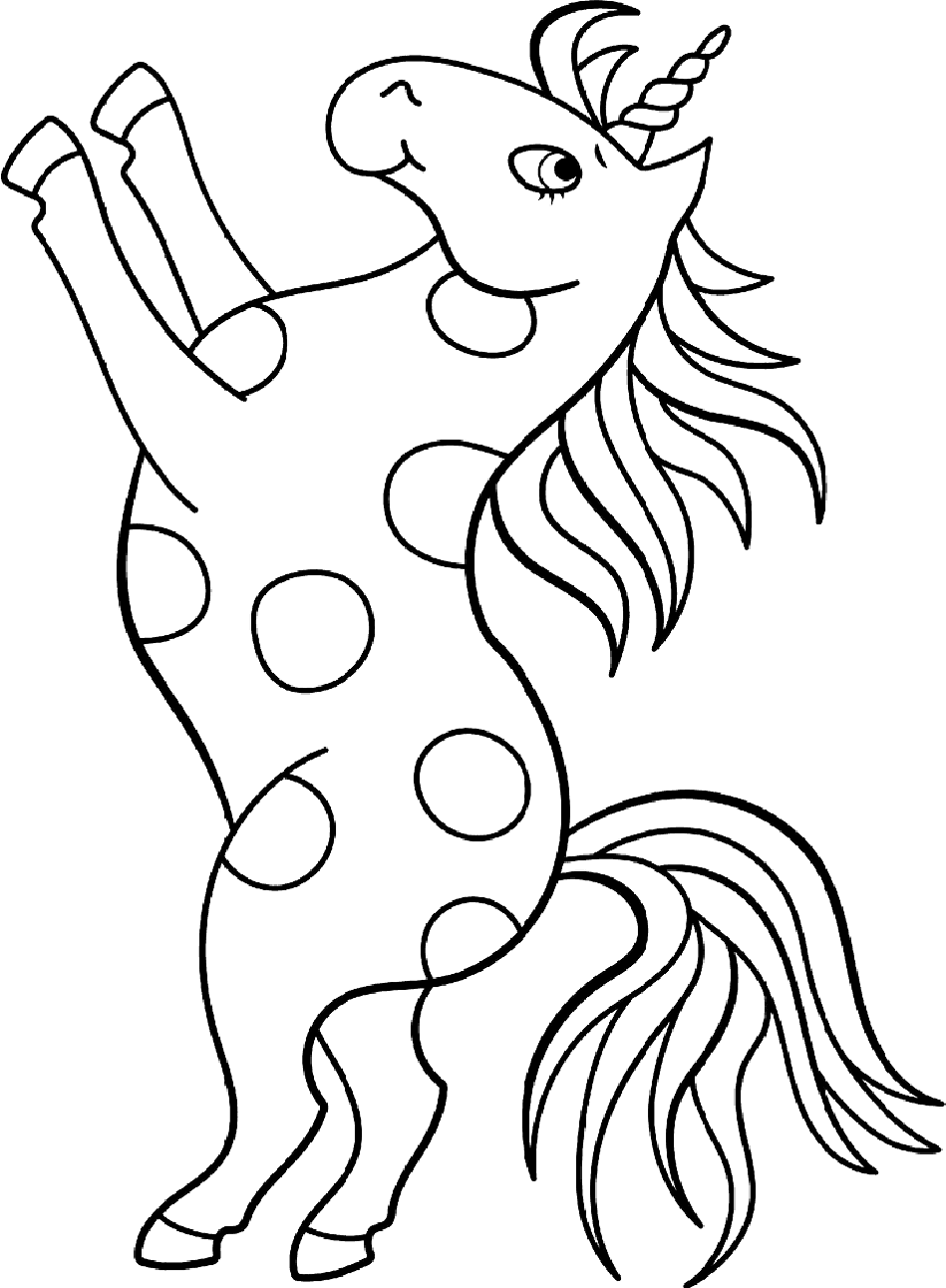 Spotted Unicorn Running Coloring Game Spotted Unicorn Running