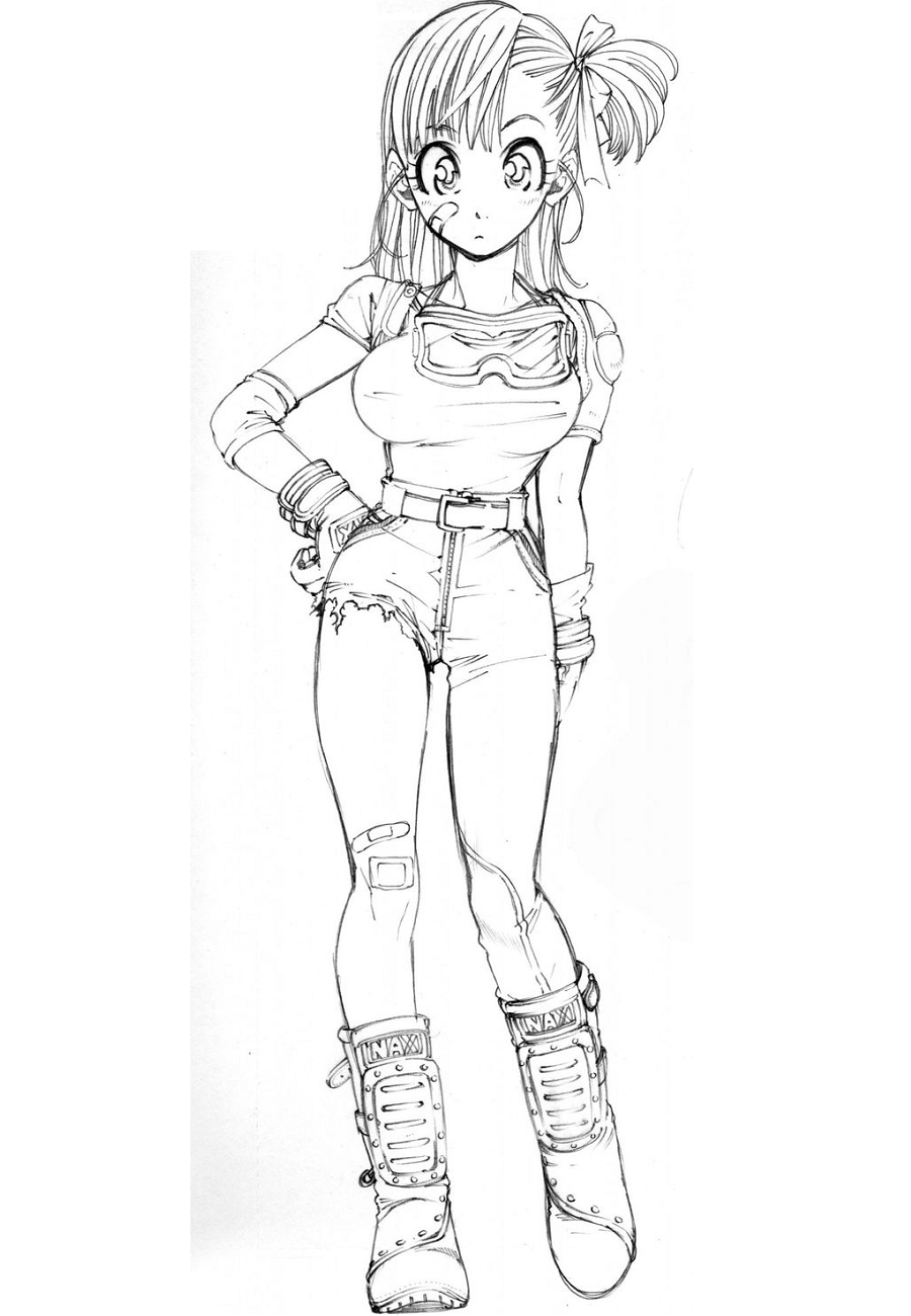 Bulma In Anime Dragon Ball Coloring Game Bulma In Anime Dragon Ball