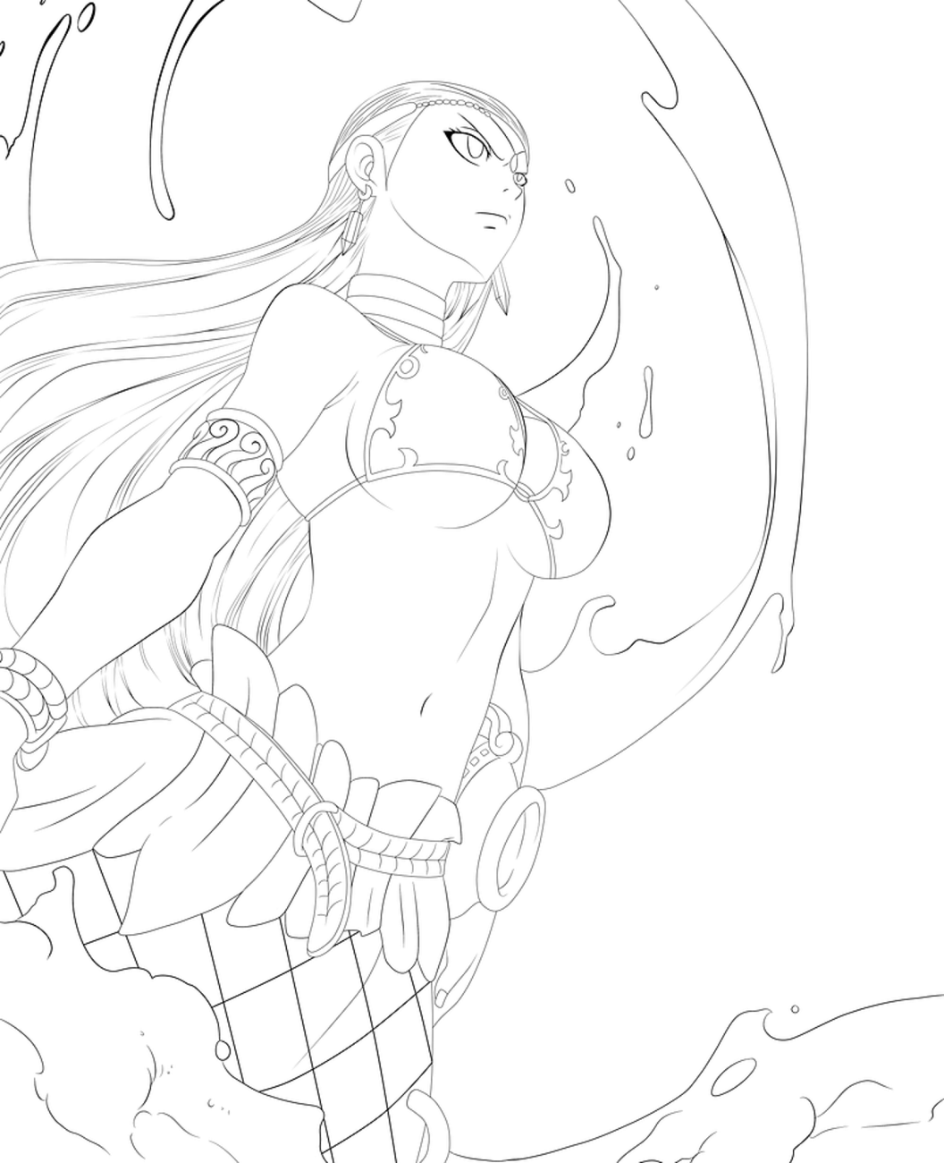 Aquarius Lineart By Minouze