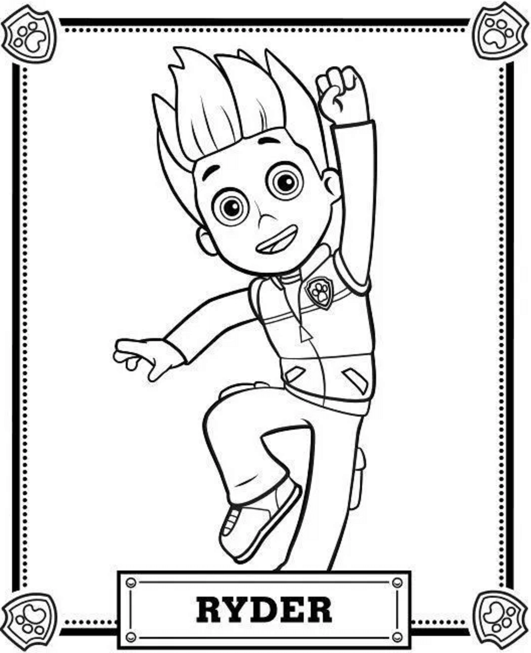 Ryder From PAW Patrol Coloring Game Ryder From PAW Patrol