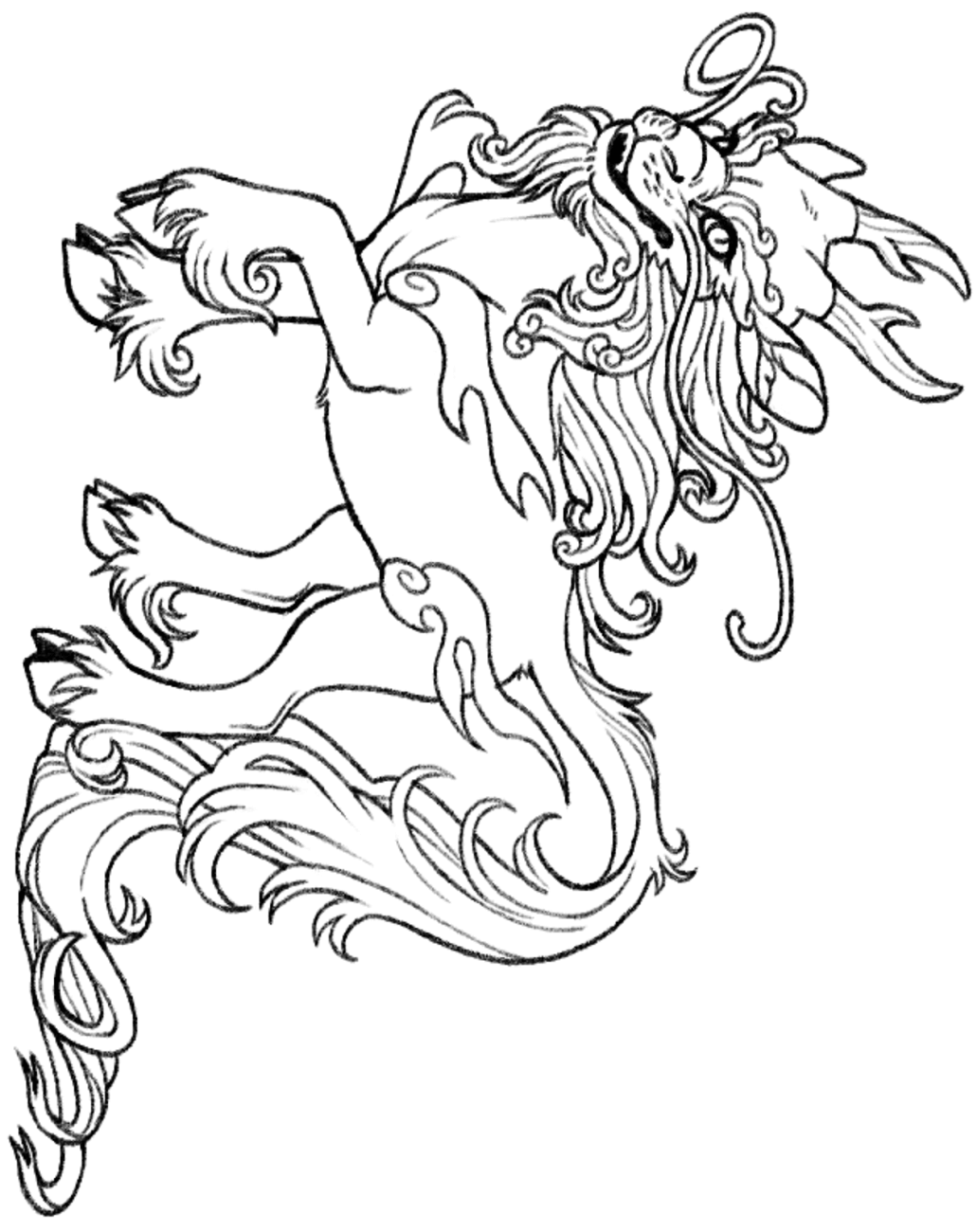 Kirin Chinese Unicorn Coloring Game Kirin Chinese Unicorn