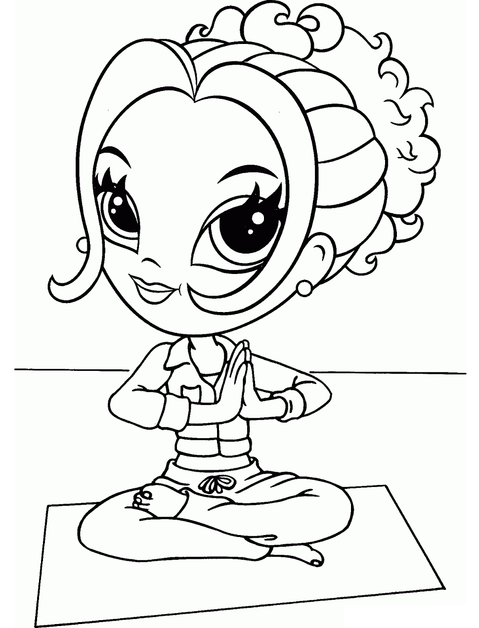 Lisa Frank Girl Meditating