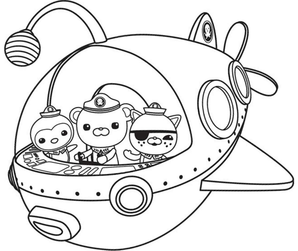 Peso, Captain, Kwazii In Octonauts Ship Coloring Game Peso, Captain, Kwazii In Octonauts Ship