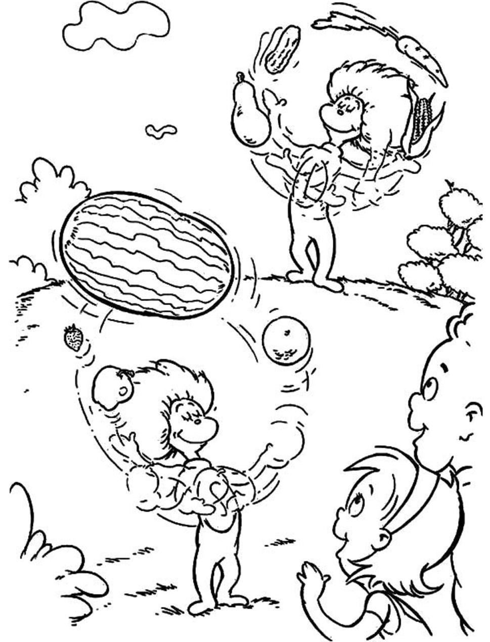 Thing 1 Thing 2 Playing With Fruits