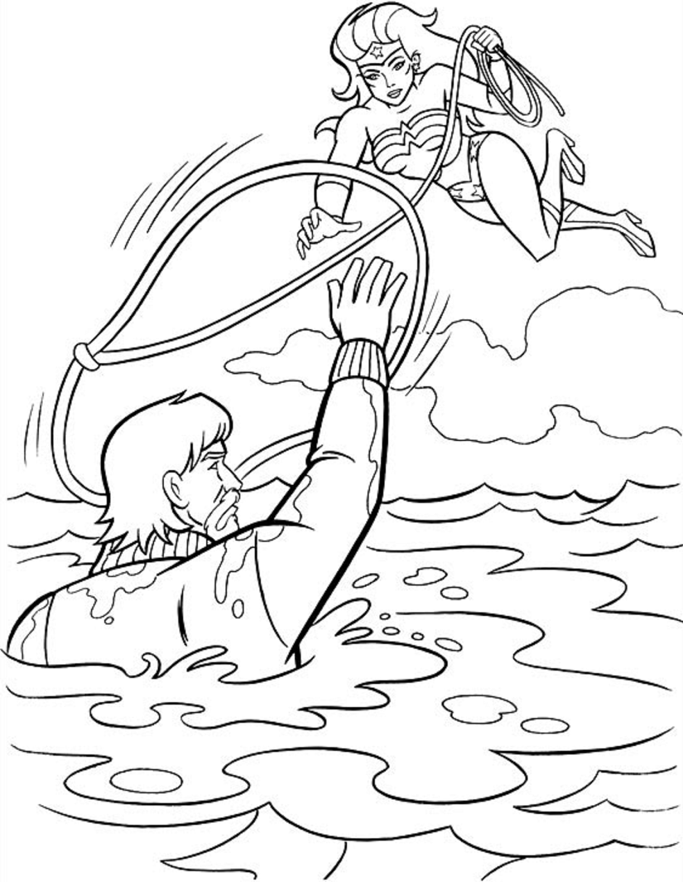 Wonder Woman Helping A Man