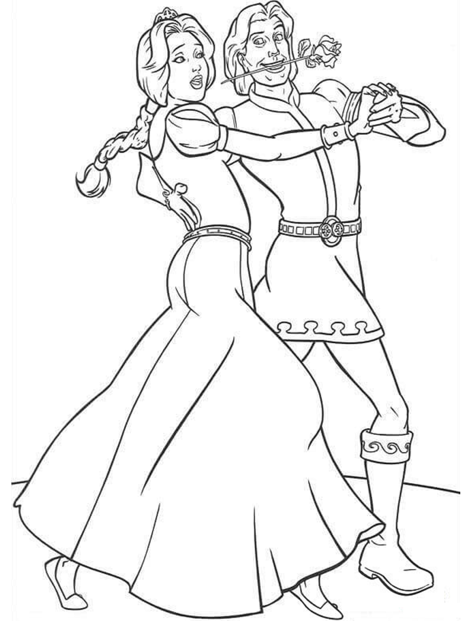 Fiona And Charming Dancing Coloring Game Fiona And Charming Dancing
