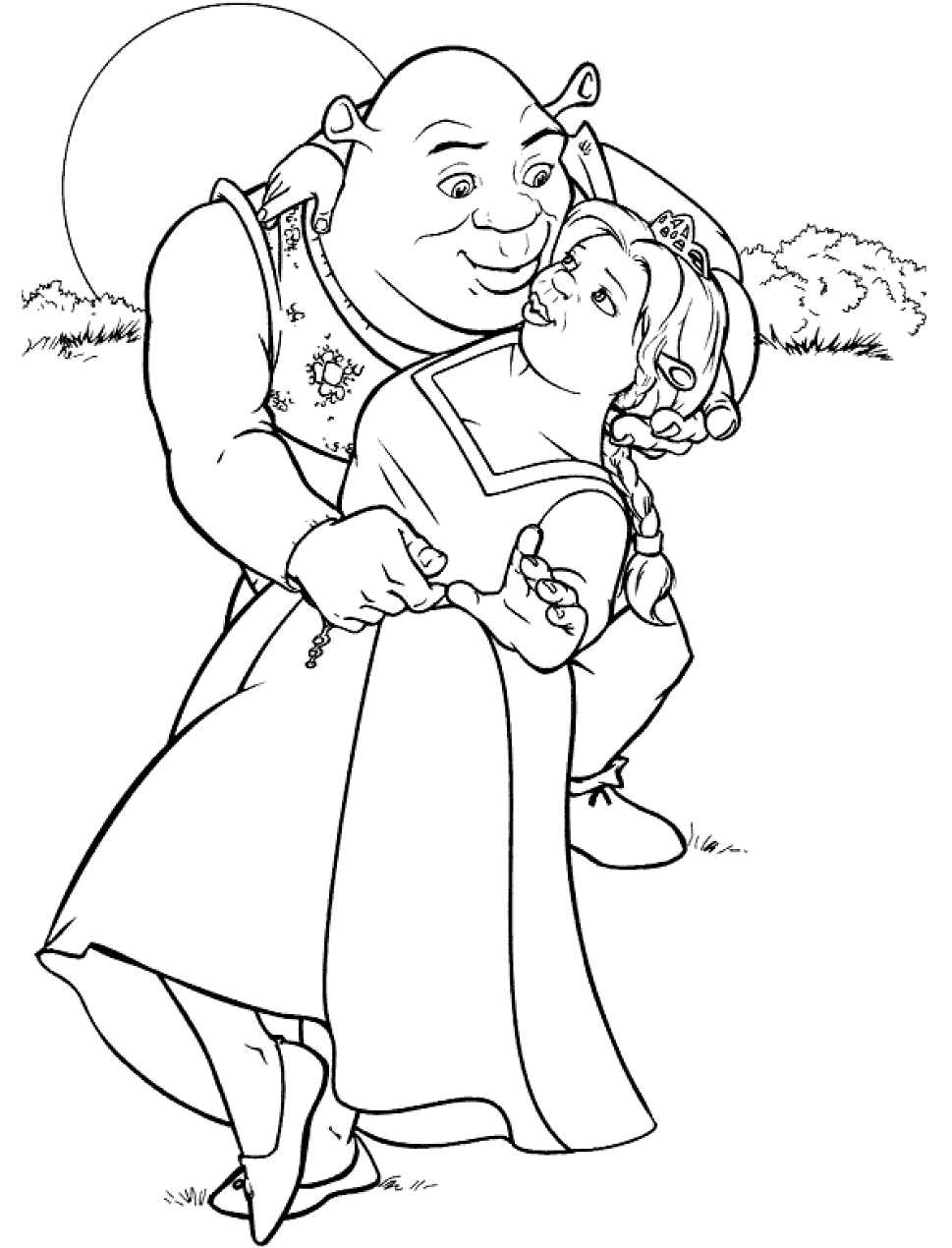 Shrek Dancing With Fiona Coloring Game Shrek Dancing With Fiona