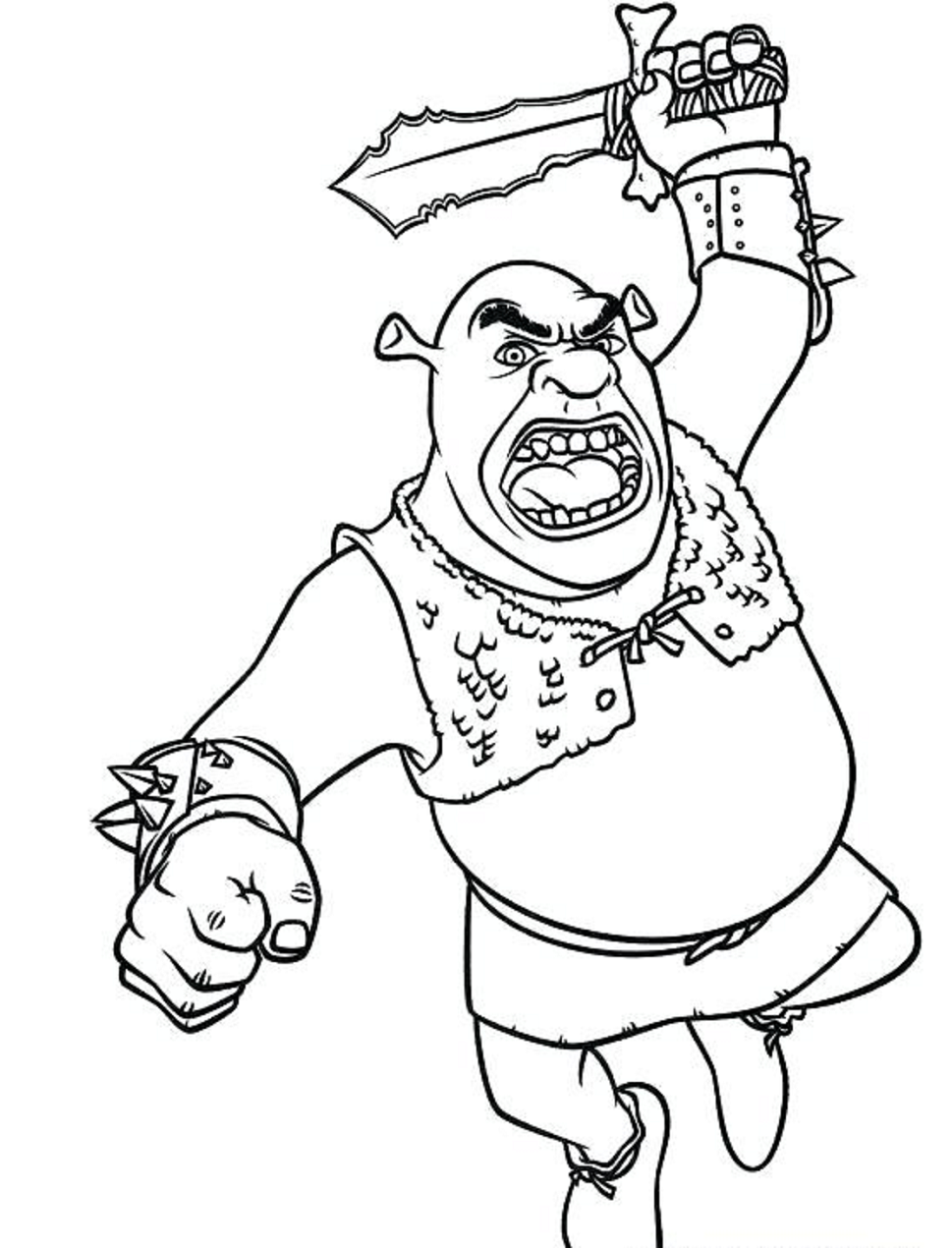 Orge Shrek Fighting Coloring Game Orge Shrek Fighting