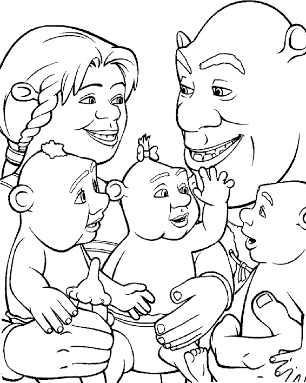 Family Of Shrek Coloring Game Family Of Shrek