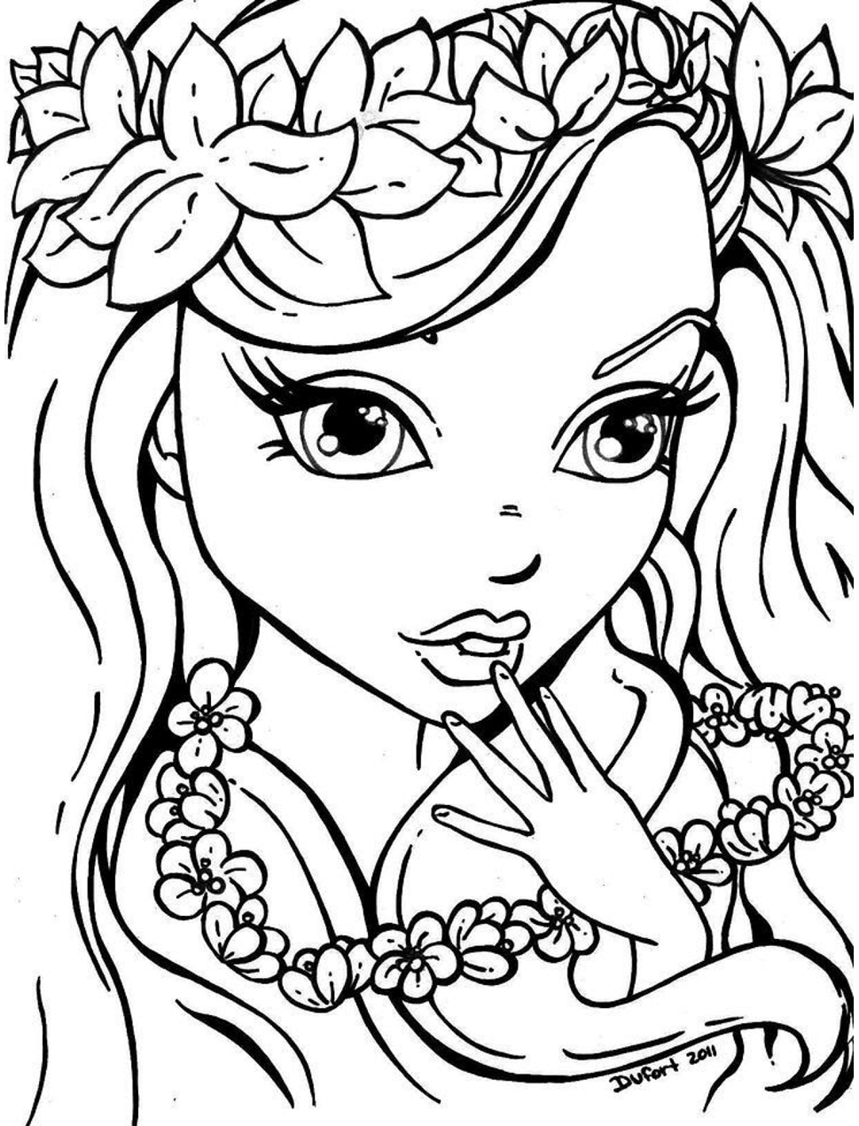 Girl Teenage Coloring Game Girl Teenage