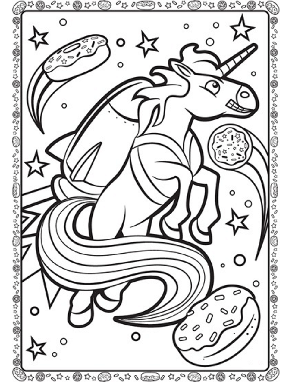 Unicorn With Rocket Coloring Game Unicorn With Rocket