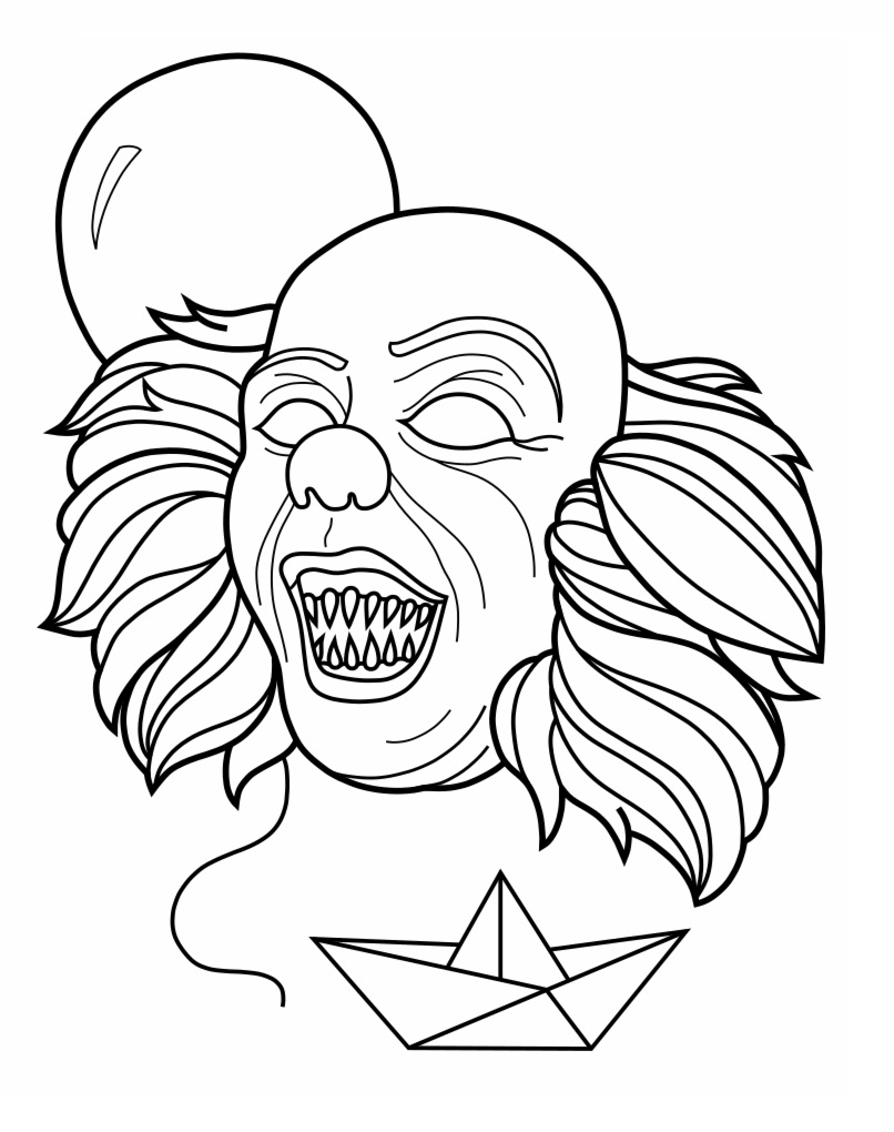 Creepy Clown Pennywise Coloring Game Creepy Clown Pennywise