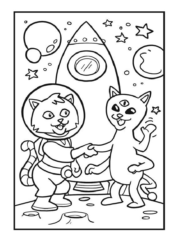 Cosmic Cat Alien Hello