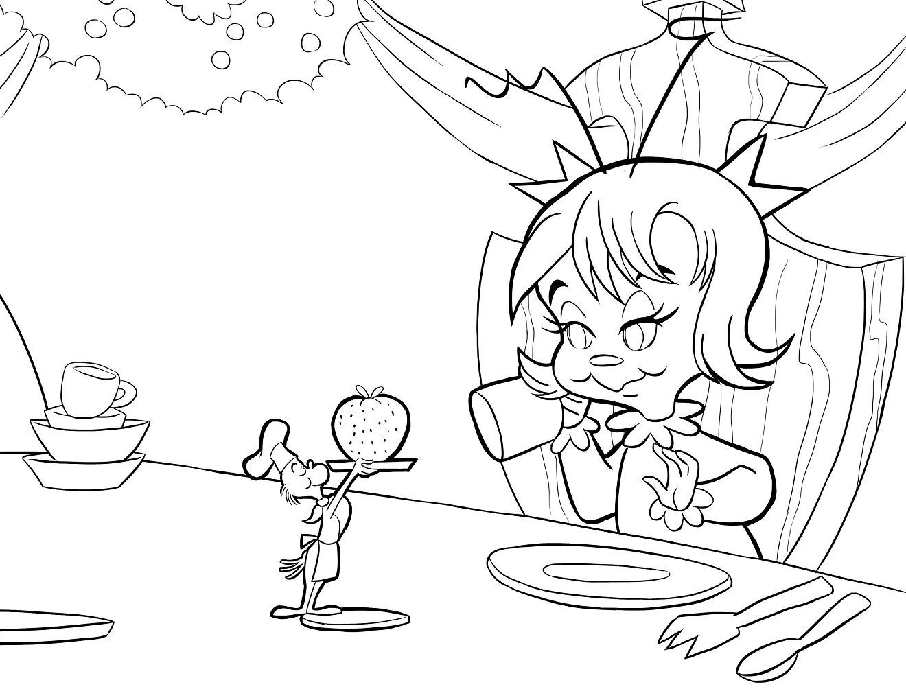 Cindy Lou Who Having Dinner
