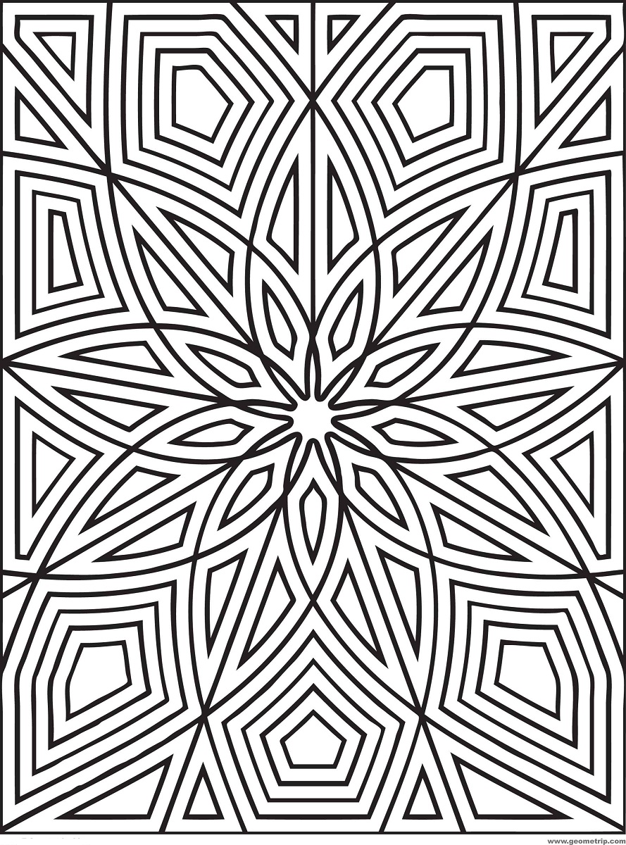 Rectangle Flower Geometric