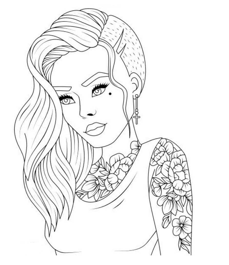 Cool-Teenager Girl With Tattoo