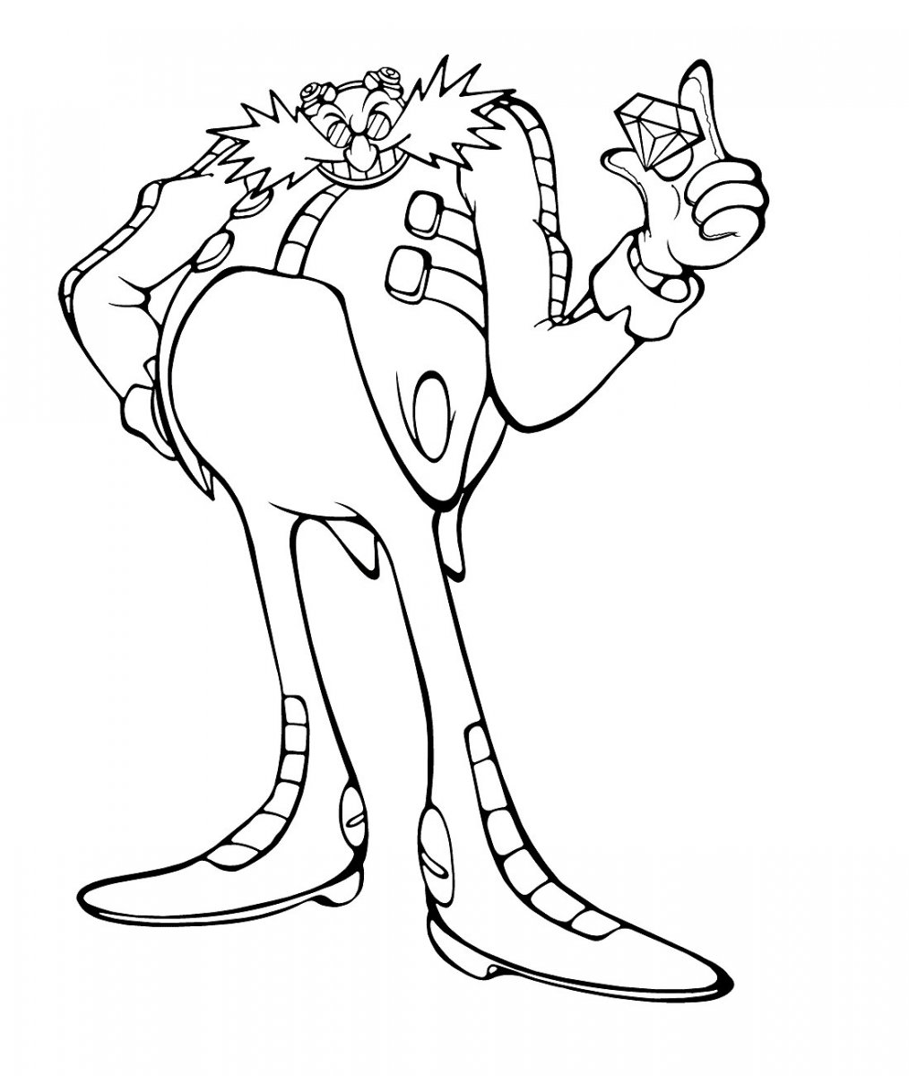 Doctor Eggman With Diamonds Coloring Game Doctor Eggman With Diamonds