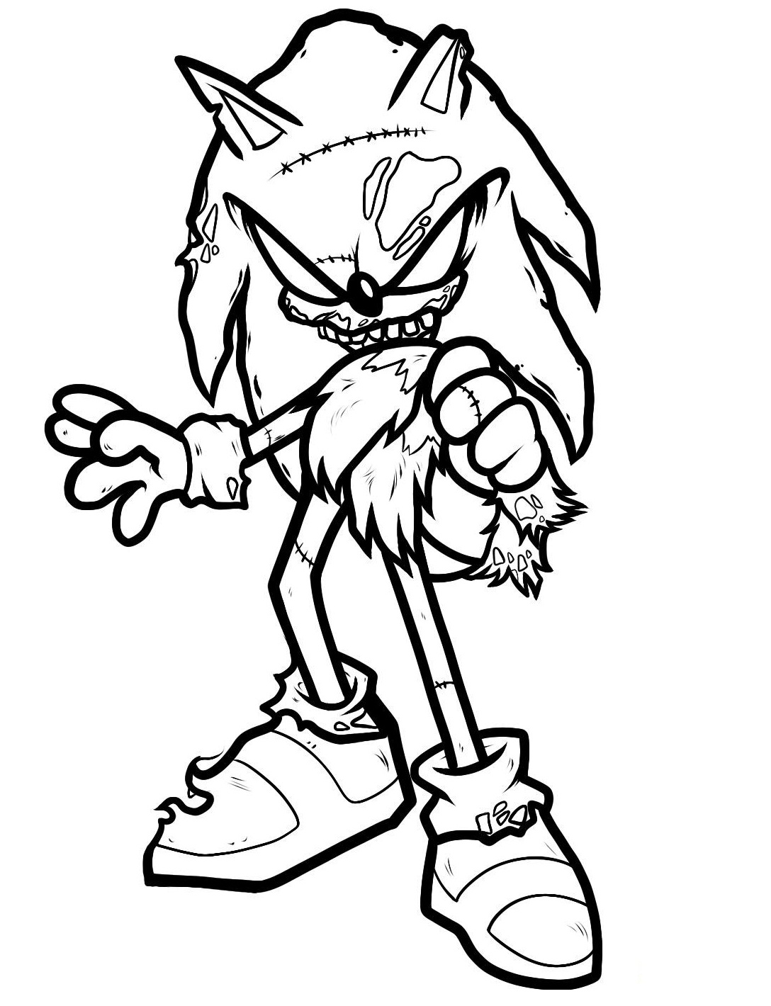 Sonic The Undead Coloring Game Sonic The Undead