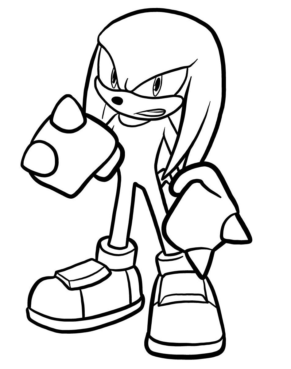 Easy Knuckles The Echidna Coloring Game Easy Knuckles The Echidna