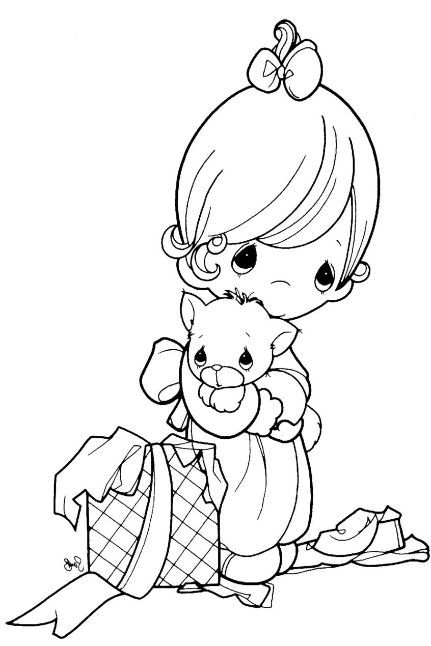 Little Girl And Cute Dog