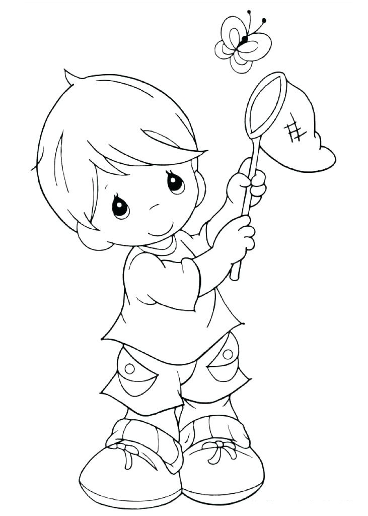 Boy Catching Butterfly