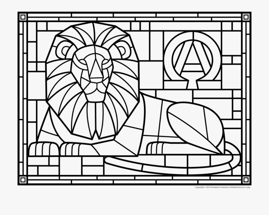 Lion Stained Glass