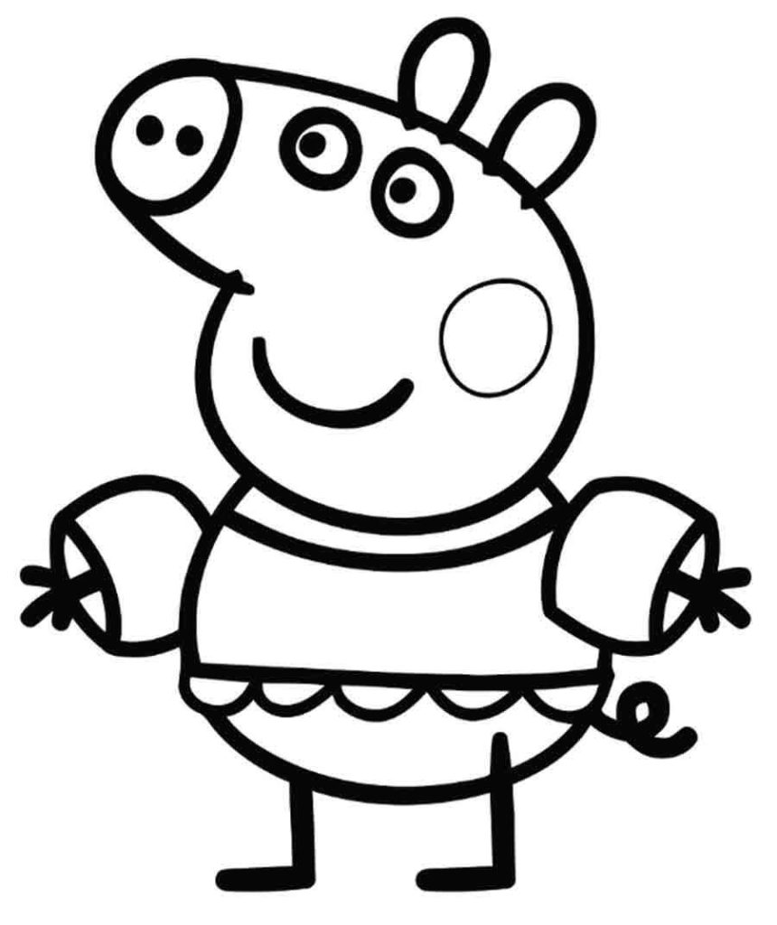 Peppa Pig Go Swimming Coloring Game Peppa Pig Go Swimming