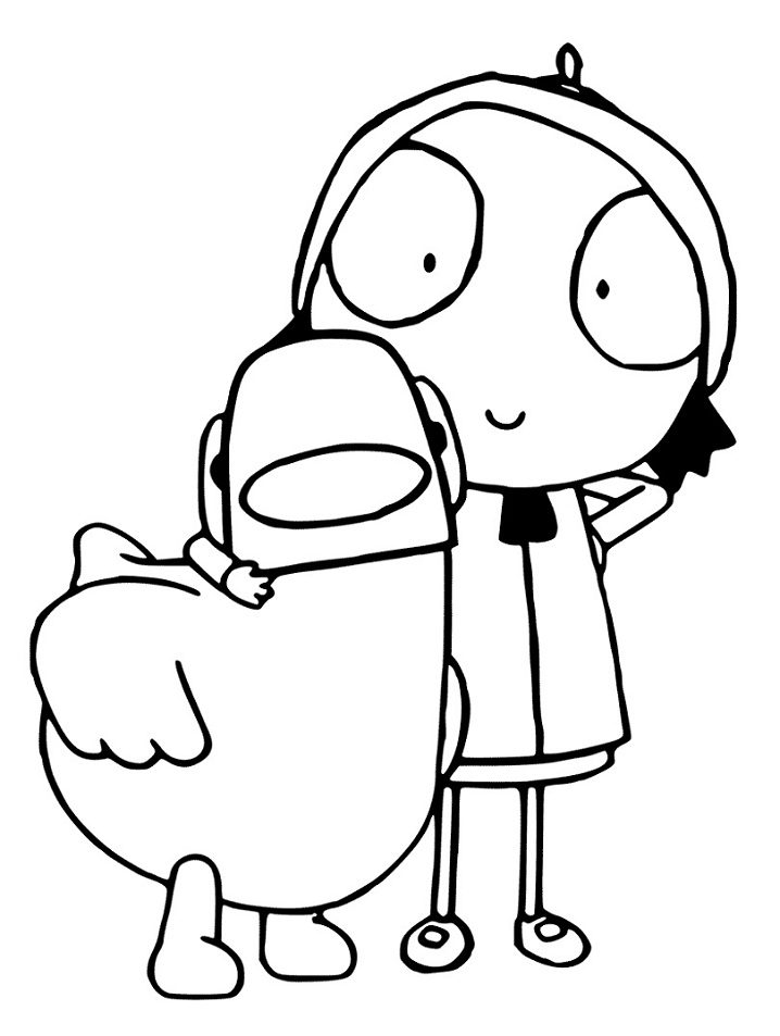Sarah and Duck Coloring Game Sarah and Duck
