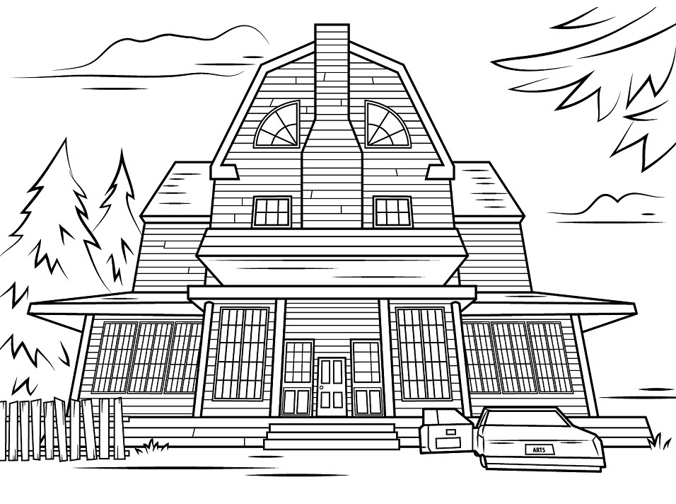 Scary Haunted House Coloring Game Scary Haunted House
