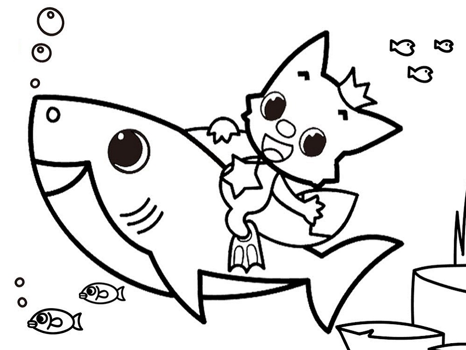 Pinkfong Riding Baby Shark