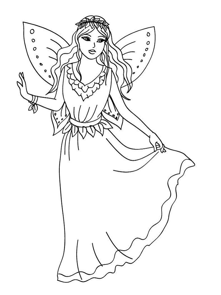 Beautiful Fairy in Dress Coloring Game Beautiful Fairy in Dress