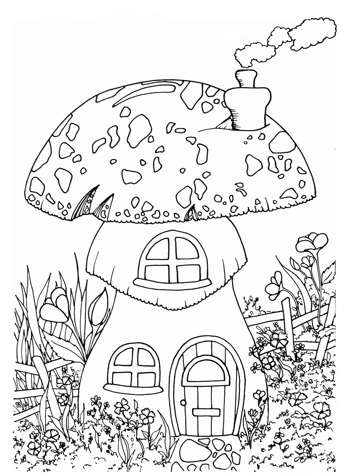 Fairy's Mushroom House Coloring Game Fairy's Mushroom House