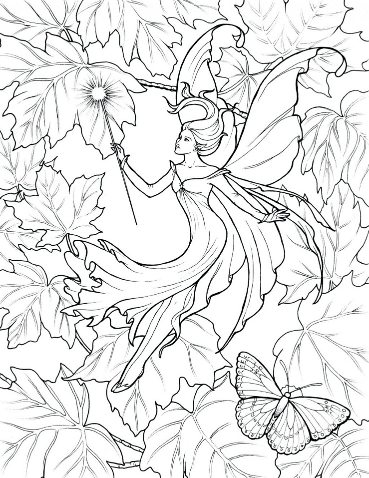 Fairy and Leaf Coloring Game Fairy and Leaf
