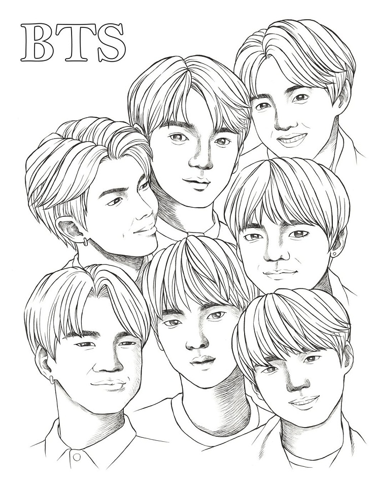 BTS Funny Draw Coloring Game BTS Funny Draw