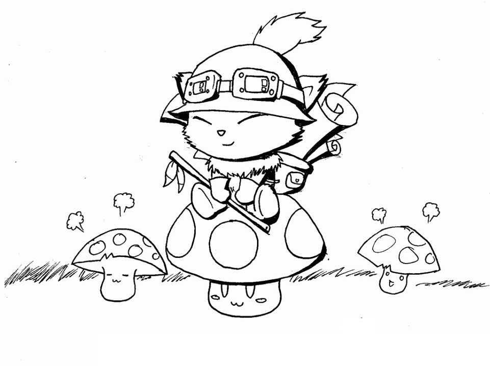 Teemo on Mushroom