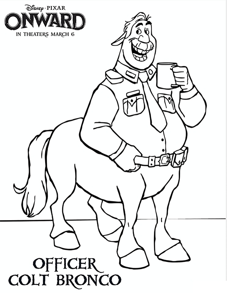 Officer Colt Bronco Coloring Game Officer Colt Bronco