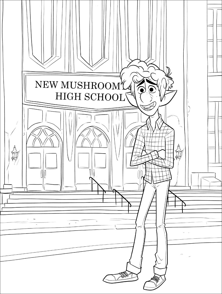 Ian Lightfoot at High School Coloring Game Ian Lightfoot at High School