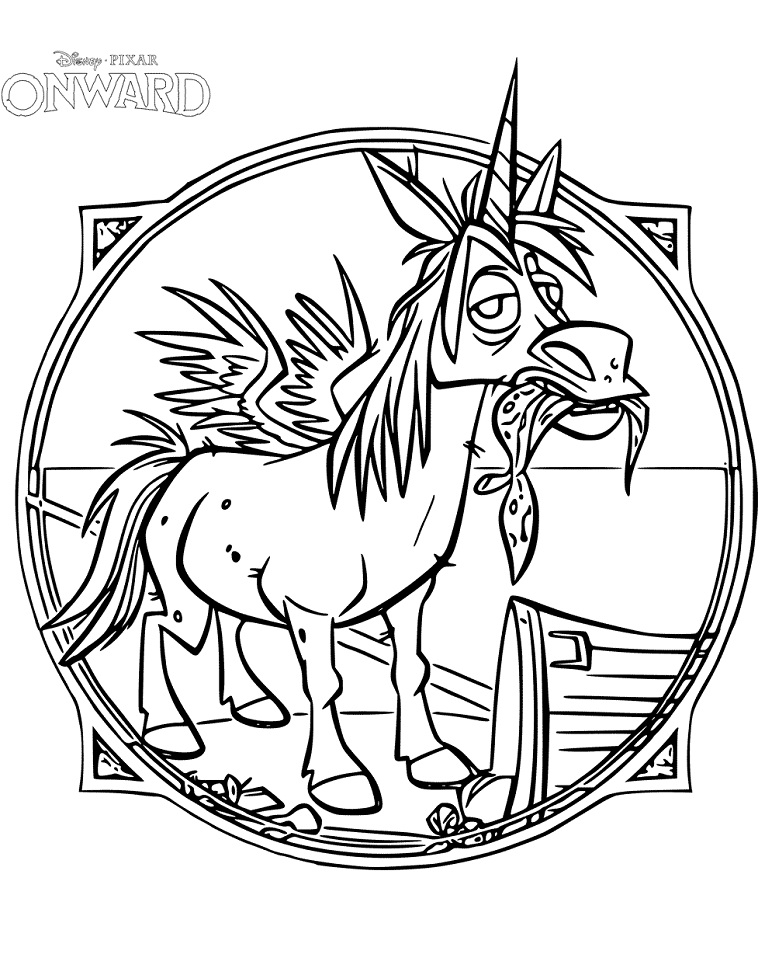 Onward Winged Unicorn Coloring Game Onward Winged Unicorn