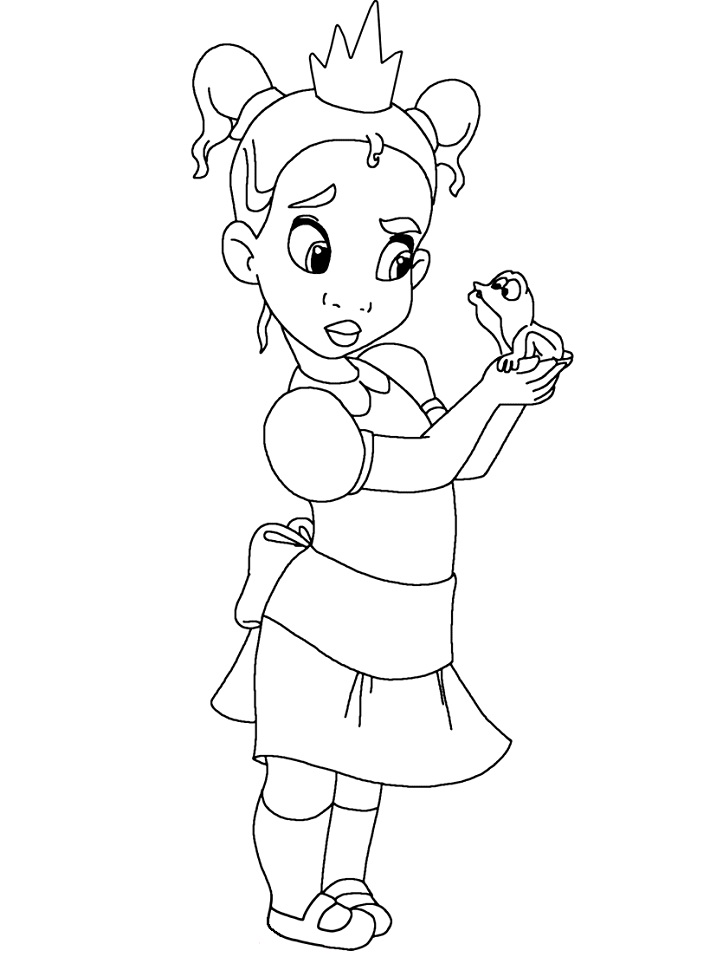Young Tiana with Frog