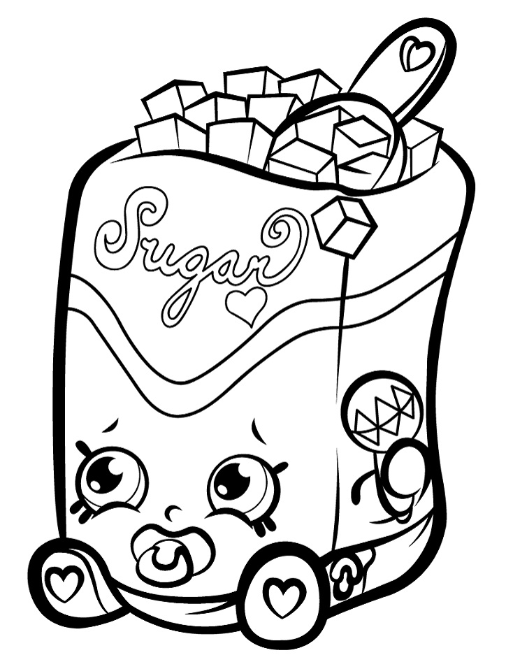 Sugar Lump Shopkin Coloring Game Sugar Lump Shopkin