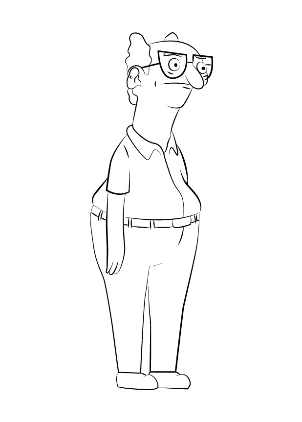 AI from Bob's Burgers Coloring Game AI from Bob's Burgers