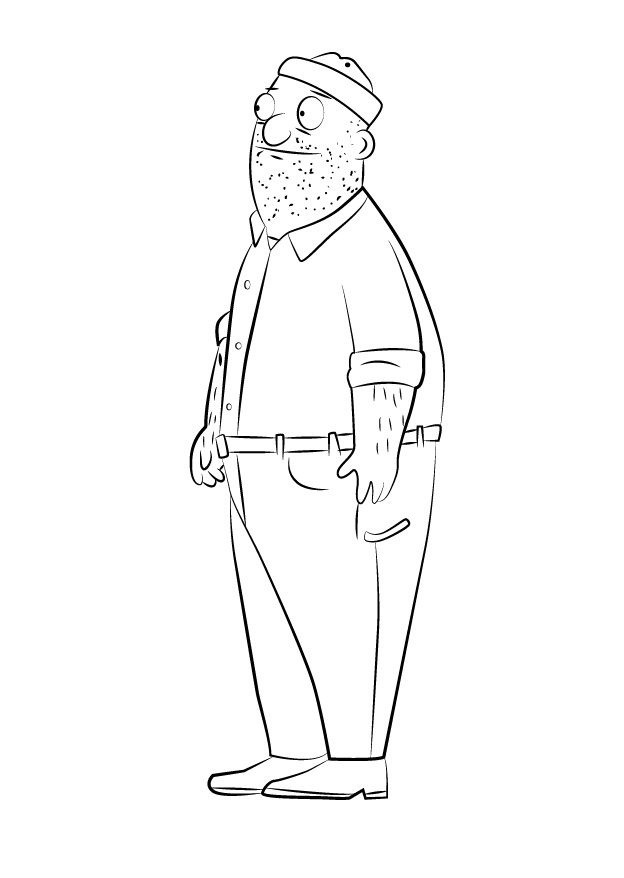 Teddy from Bob's Burgers Coloring Game Teddy from Bob's Burgers