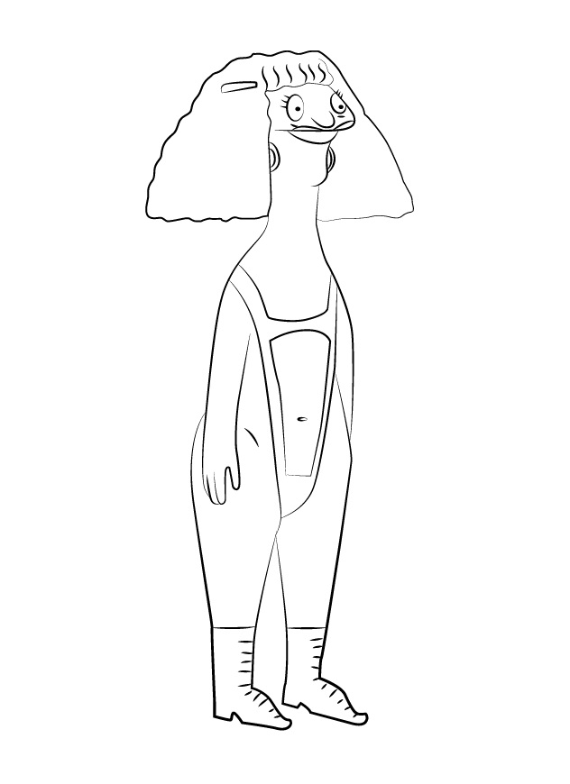 Marshmallow from Bob's Burgers Coloring Game Marshmallow from Bob's Burgers