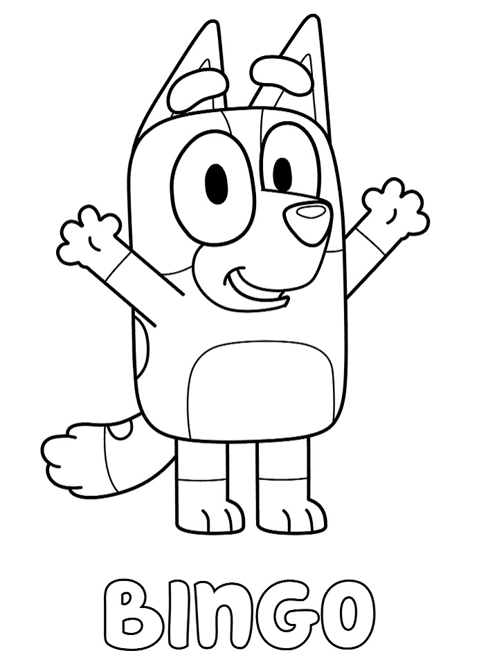 Bingo Heeler from Bluey Coloring Game Bingo Heeler from Bluey